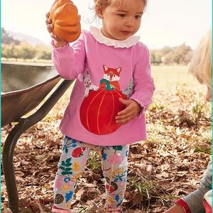 Baby Boden. Fall Pumpkin outfit for baby girl.6-9M
